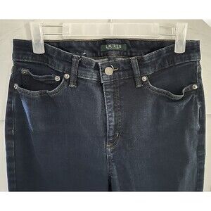Lauren Ralph Lauren Jeans Blue Denim Premier Straight Curvy Dark Wash Women’s 6